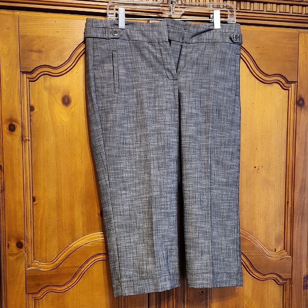 New Directions Black and Gray Textured Pants